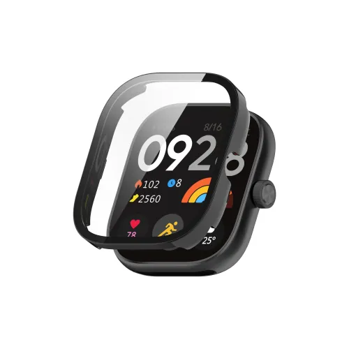 IBOANN Защитный чехол Красный Бежевый ПК Закаленное стекло для защиты экрана Корпус Материал Watch5