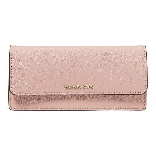 MICHAEL KORS Jet Set Saffiano кожа кошелек большой женский розовый