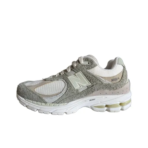 New Balance NB 2002R Low Топ Повседневные Беговые Кроссовки Унисекс Белый Зеленый Широкая Подошва