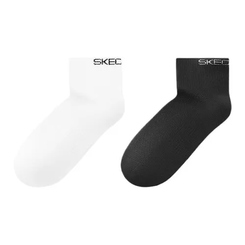 Skechers Ярко-белый/Темно-черный 0088 2 шт Женские носки