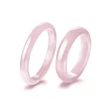 Розовый стеклянный браслет с эффектом кошачьего глаза (тонкий + толстый)