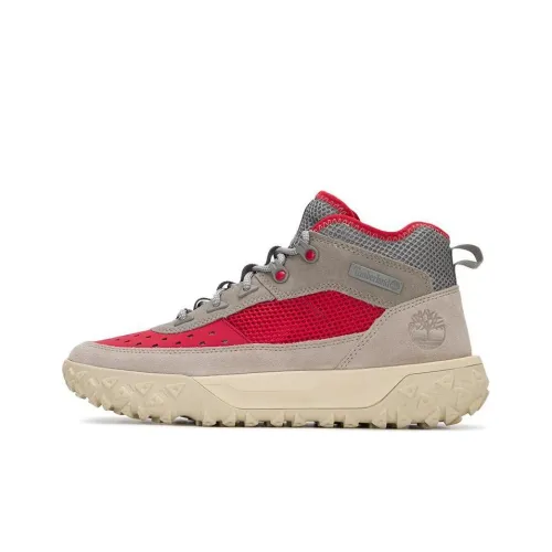 Timberland Greenstride Motion Амортизация Легкий MID Топ Походная обувь Мужская Серый Красный