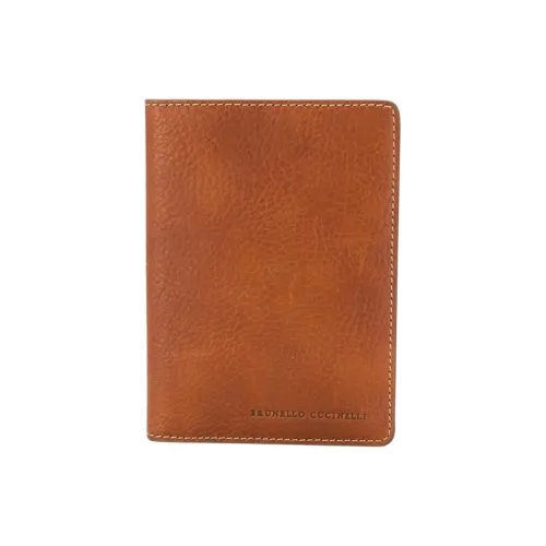 BRUNELLO CUCINELLI Кожа Держатель для карт Мужской Коричневый