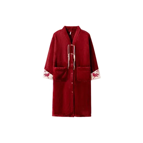 ROUKEER Женские домашние халаты