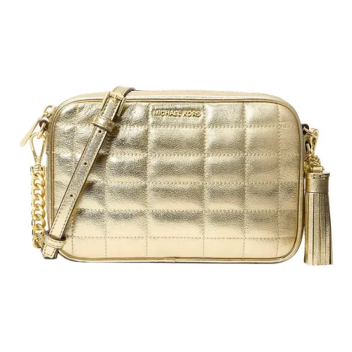 MICHAEL KORS Jet Set Кожа Сумка через плечо Сумка на плечо Средняя Женская Светло-Золотая