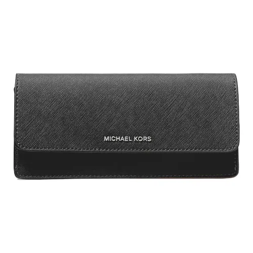 MICHAEL KORS Jet Set Saffiano кожаный кошелек большой унисекс черный