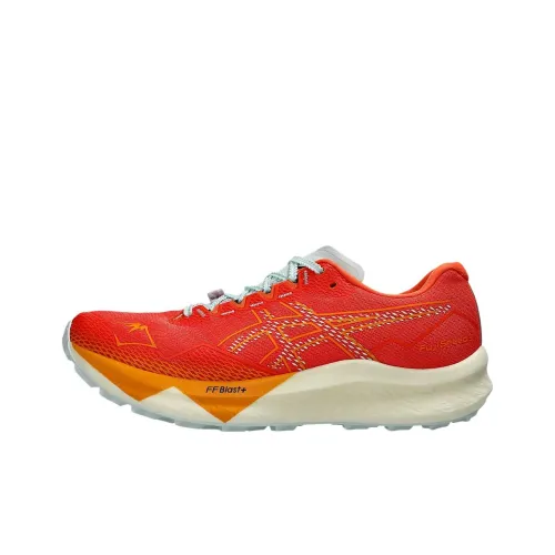 Asics FUJISPEED 3 Устойчивый к истиранию Низкий Топ Спринт Беговые кроссовки Мужской Оранжевый