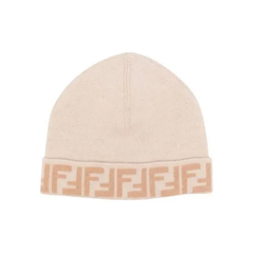 FENDI Шерсть Кашемир Полиамид Шапки-бини Детские Бежевые