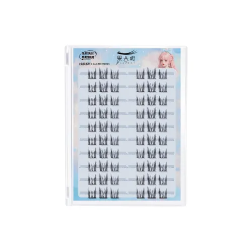 GUODANI Накладные ресницы V-образные сегментированные одиночные пучки 10 рядов 60 кластеров