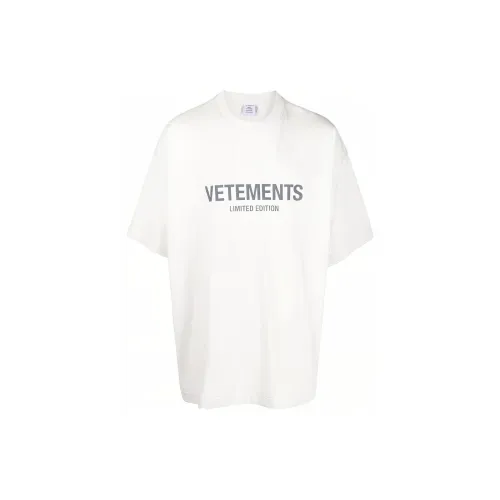 Vetements Белая Мужская T-Рубашка