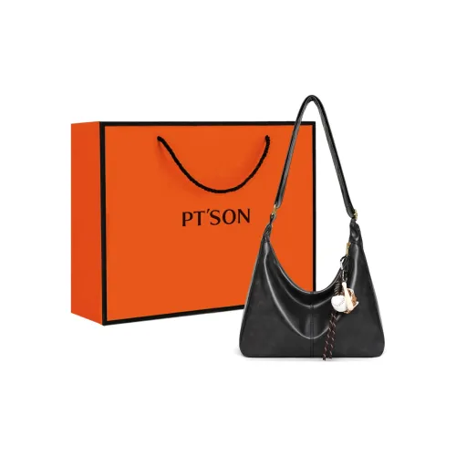 PT'SON Сумка через плечо из синтетической кожи женская кофейного черного цвета