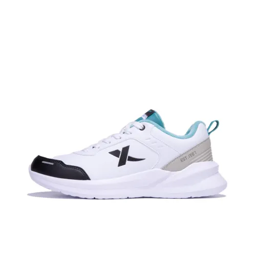 XTEP Амортизация Противоскользящий Устойчивый к истиранию Легкий Термический Низкий Верх Повседневная Обувь Мужская Белый Серый Черный