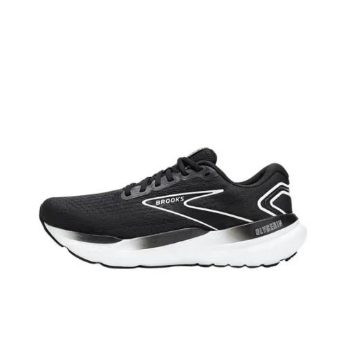 Brooks Glycerin 21 Slip-Resistant Abrasion-Resistant Low Top Casual Running Shoes Men's Black White Wide Fit