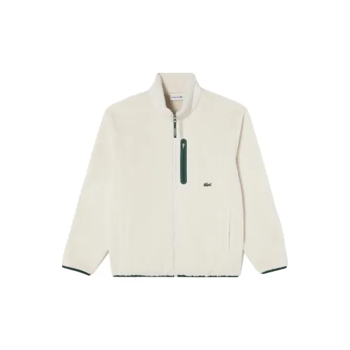 LACOSTE Velvet Feel Coat Men's White