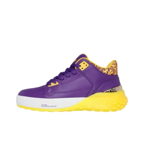 Snoop Dogg x Skechers Низкий топ Повседневные беговые кроссовки Мужские Фиолетовые