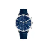 Белый корпус, синий циферблат, синий ремешок