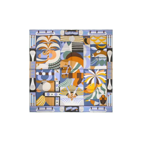 HERMES Шелковые шарфы Женские Фиолетовые