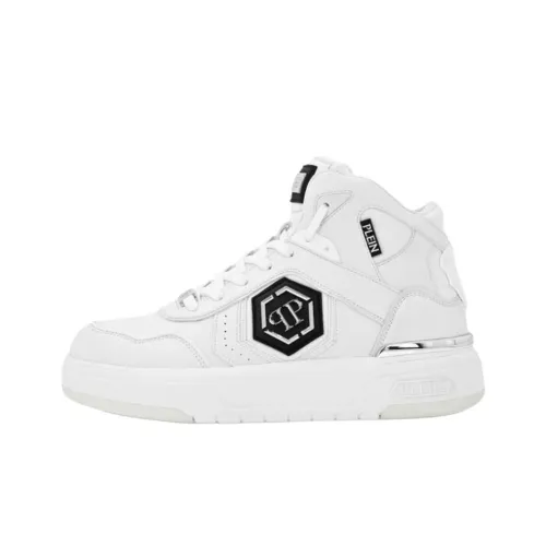 PHILIPP PLEIN Hi Топ Высокие Кроссовки для скейтбординга Мужские Белые