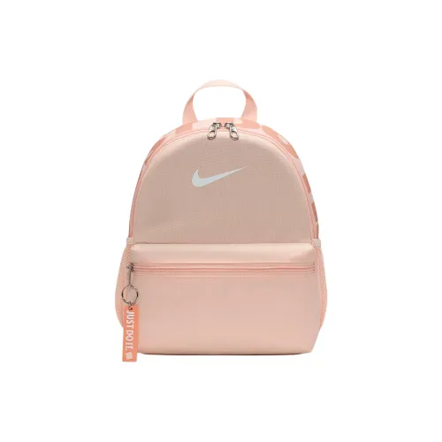 nike Brasilia Ткань Рюкзак Стандартный Унисекс Кораллово-красный Абрикос Розовый Гора Белый