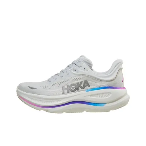 HOKA ONE ONE Bondi 9 Беговые кроссовки Низкий топ Серый Белый Женские