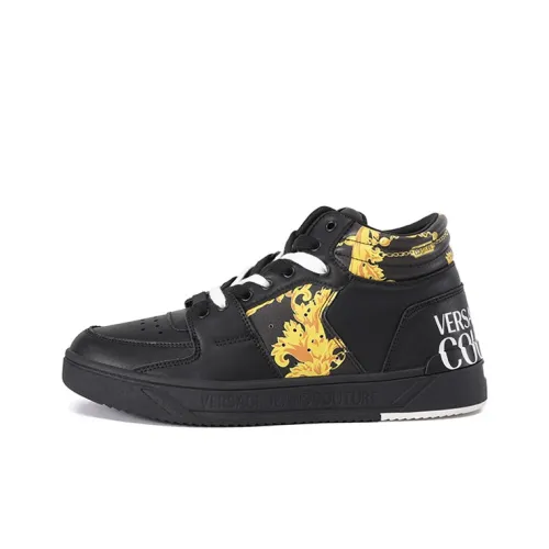 VERSACE JEANS COUTURE Скейтборд Кроссовки Высокие Черные Мужские