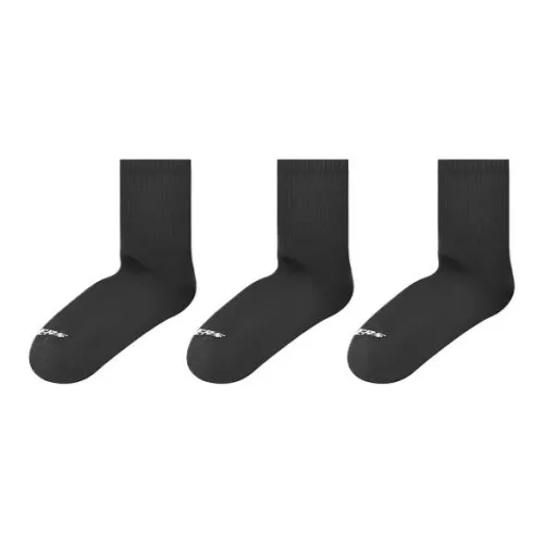 Skechers Черный 02E7 3 шт Женские Носки MID до икры