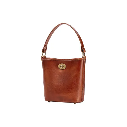 DIFENISE Растительное дубление крупнозернистая текстура коровья кожа ведрообразная сумка через плечо плечевая сумка женская кофейно-коричневый черный