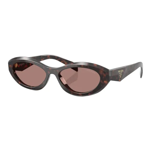 PRADA Ацетат OVAL SUNGLASSES Женские Черепаховый