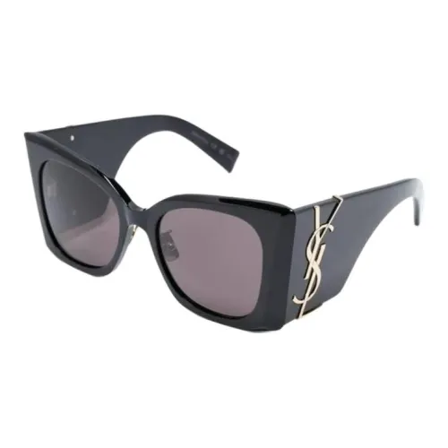 SAINT LAURENT Металлический ацетат Кошачий глаз Солнцезащитные очки Унисекс Черный