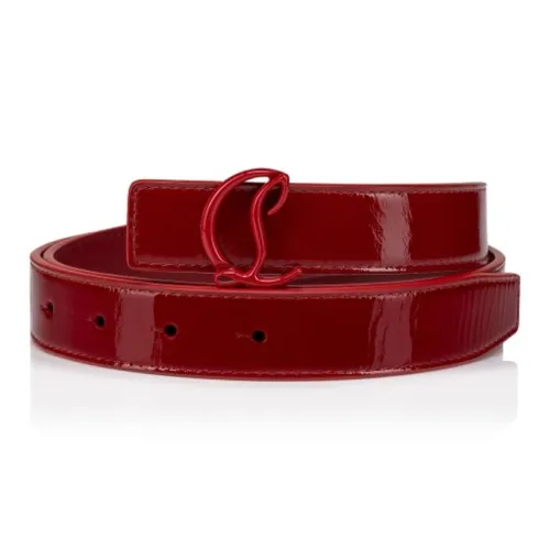 CL LUBOTING Лакированная кожа Ремни Женские Красный Ширина 2,5CM