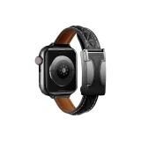 Ромб Узор Натуральная Кожа Тонкая, Черный