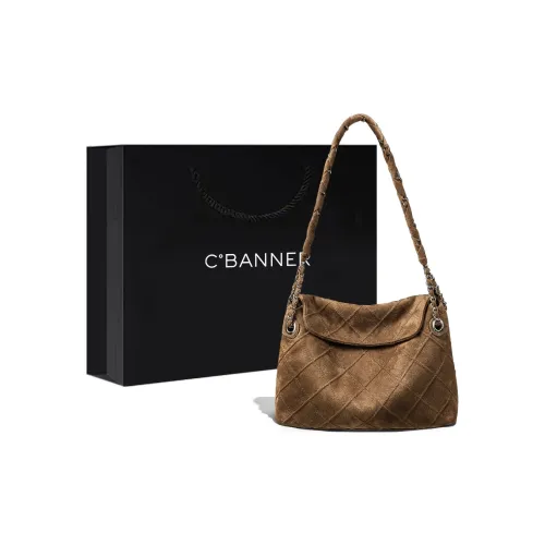 C°BANNER Ткань Подмышечный Цепочка Сумка на плечо Стандартная Женская Коричневая
