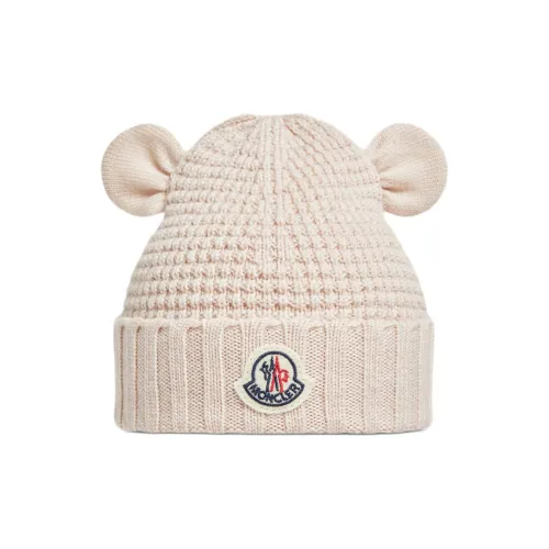 Moncler Шерсть Трикотажная ткань Мериносовая шерсть Новая шерсть Шапки-бини Детский Светло-розовый