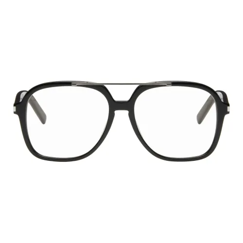 SAINT LAURENT Металл Ацетат Aviator Солнцезащитные очки Мужской Черный