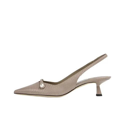 Jimmy Choo Amita Песочные часы Высокие каблуки 4,5 см Женские Тауповый