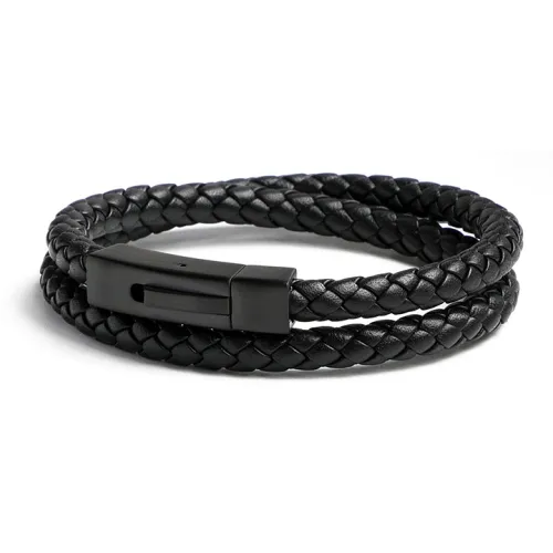 TUBAOSHU Коровья кожа Наручные повязки Мужской Черный