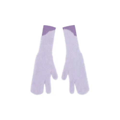 MM6 MAISON MARGIELA Нейлон Шерсть Акрил Вязаные перчатки Женские Фиолетовый