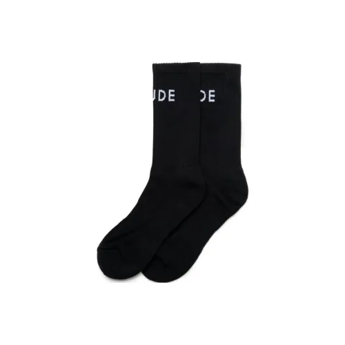 RHUDE 1 Пачка Черные Мужские Носки до Икры MID