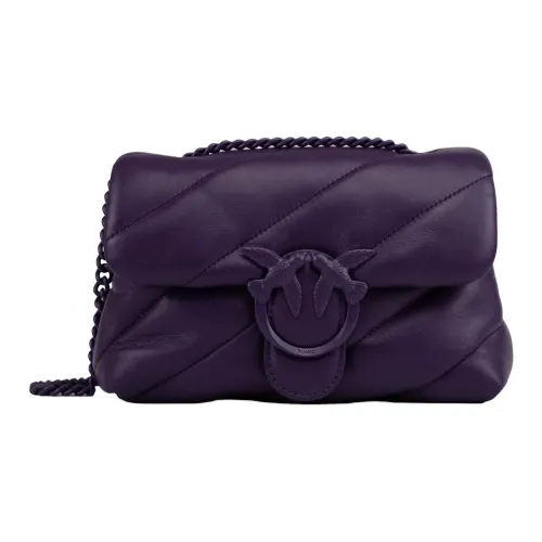 PINKO Love Bag Puff Lambskin Плечевая сумка Mini Женская Темно-фиолетовая