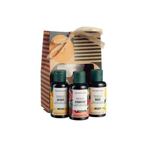 TheBodyShop Рождество Ограниченная Sample Коробка Гель для душа Чистка Увлажнение 60мл+60мл+60мл