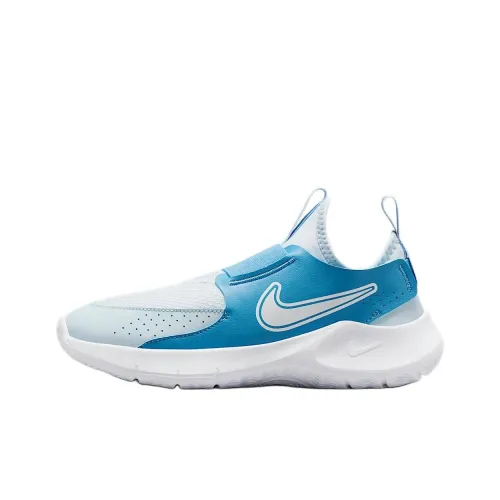 Nike Flex Runner 3 Slip-Resistant Abrasion-Resistant Low Top Детская Беговая Обувь Фиолетово-Синий Смелый Синий Белый