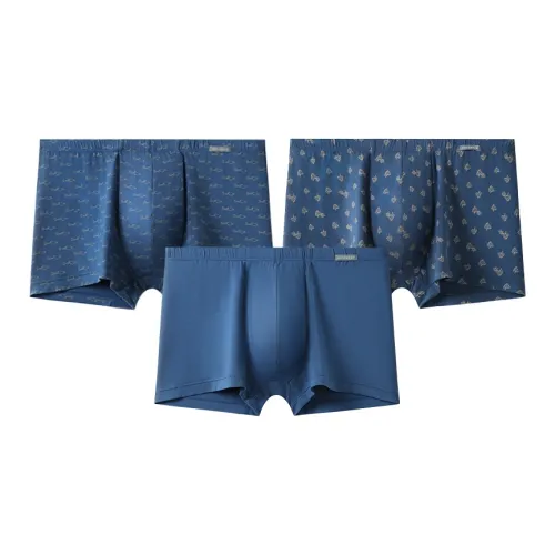 Shuya Medium Blue + Medium Blue + Royal Blue Мужские боксер-шорты