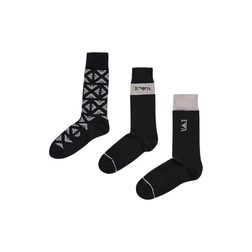 Emporio Armani Носки Crew Мужские 3 упаковки черные