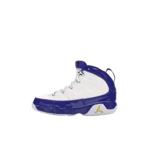 Джордан Slip-resistant Abrasion-resistant High Top Children's Basketball Shoes White Blue Infant