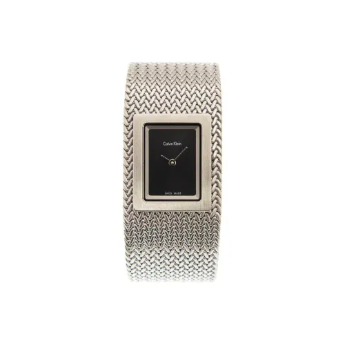 Calvin Klein Женские часы Кварцевый механизм Ремешок из нержавеющей стали 22*27 мм Черный циферблат