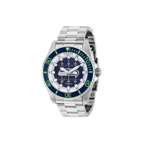 INVICTA Мужские часы Кварцевый механизм Ремешок из нержавеющей стали 47 мм Синий циферблат