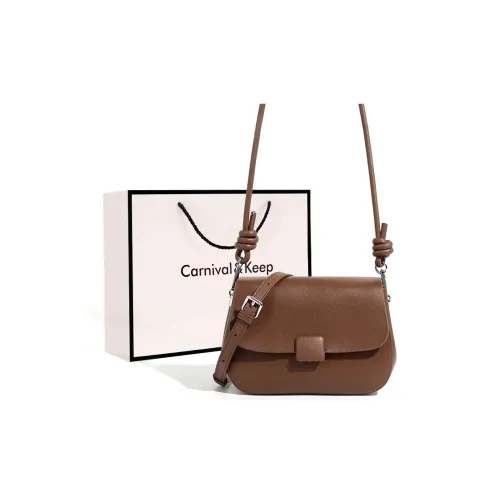 Carnival Keep Коровья кожа Сумка через плечо Стандартная Женская Кофе Черный