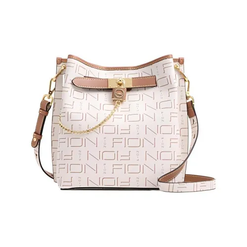 FION PVC ведрообразная сумка сумка через плечо сумка на плечо большая женская экрю и CAMEL