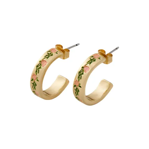 Fable 18К золото покрытие цинковый сплав эмаль нержавеющая сталь серьги женские розовый