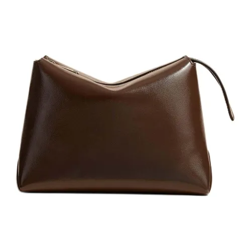 KHAITE Телячья кожа Клатч Женские Каштановый